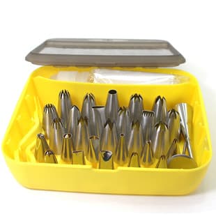 Piping Nozzle Set 304 Small and Medium Piping Nozzle Cookie Piping Nozzle 32-Piece Set