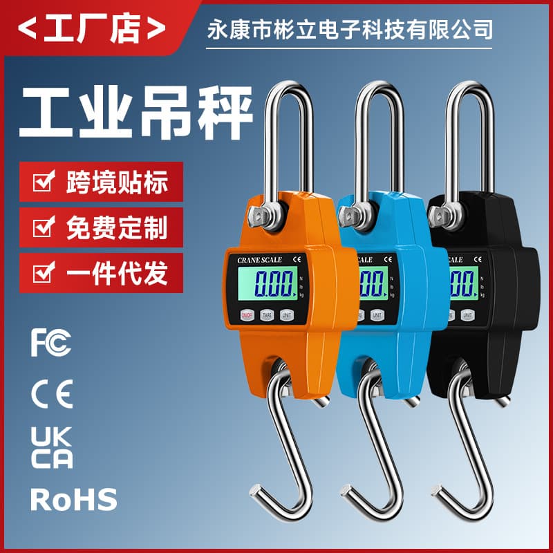 Manufacturer wholesale electronic crane scale 500kg hook scale hook scale industrial crane scale 300KG electronic crane scale