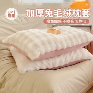 Pillowcase Pair Set Home 48x74 Pillowcase Rabbit Fur Milk Velvet Pillowcase Thickened Pillow Core 2025 New
