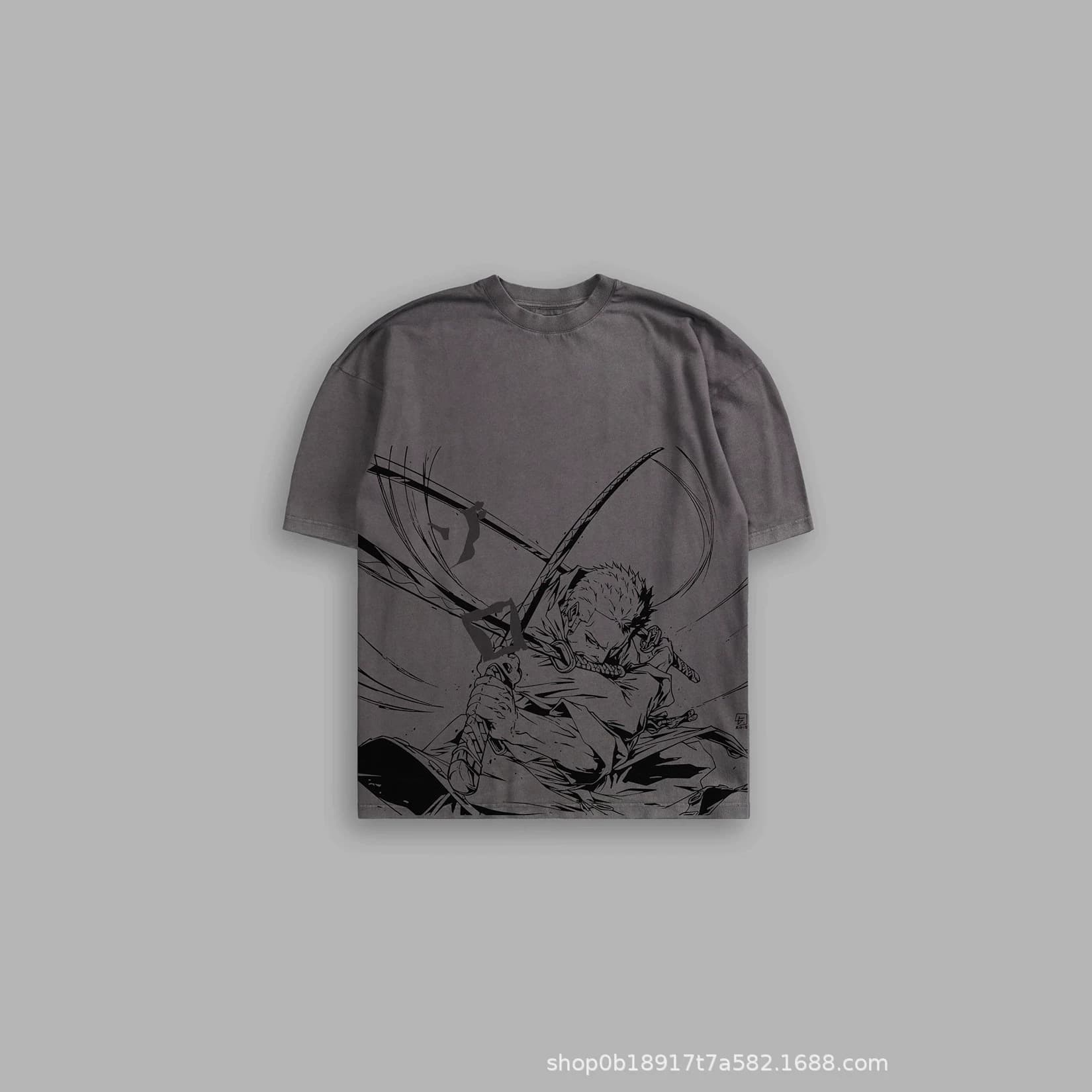 Best-selling Anime Short Sleeve T-Shirt - Large Print - Trendy Classic Anime - 230g Pure Cotton T