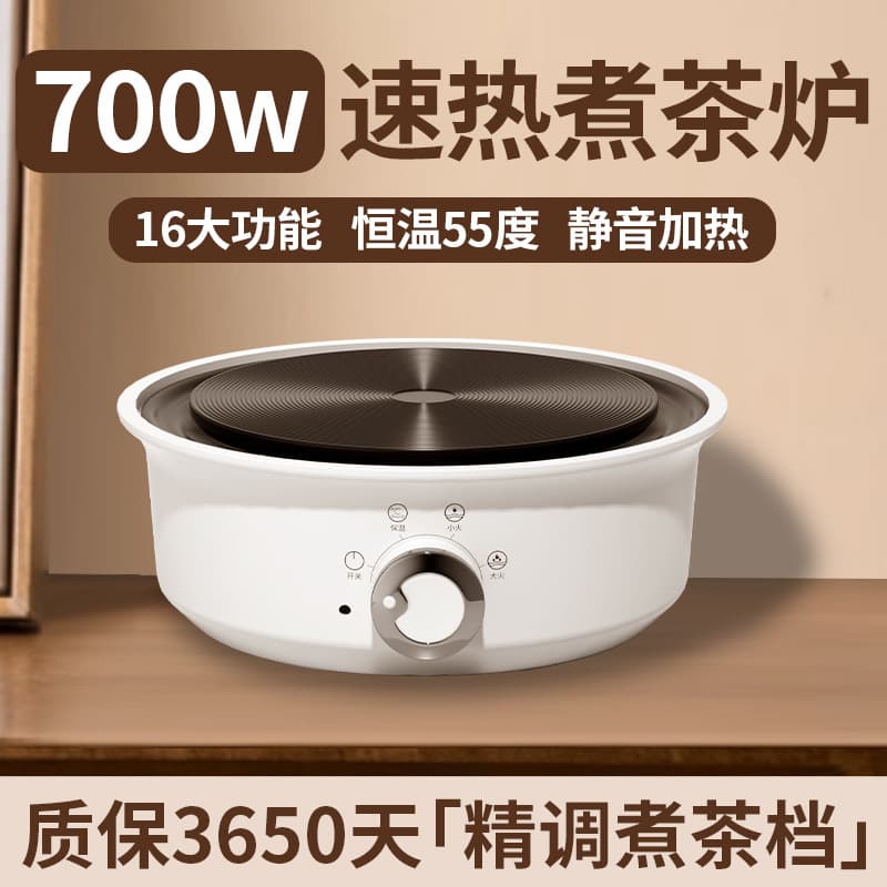 Electric Hot Plate Tea Warmer, Small Induction Cooker, Silent Household Ceramic Cooktop with Teapot