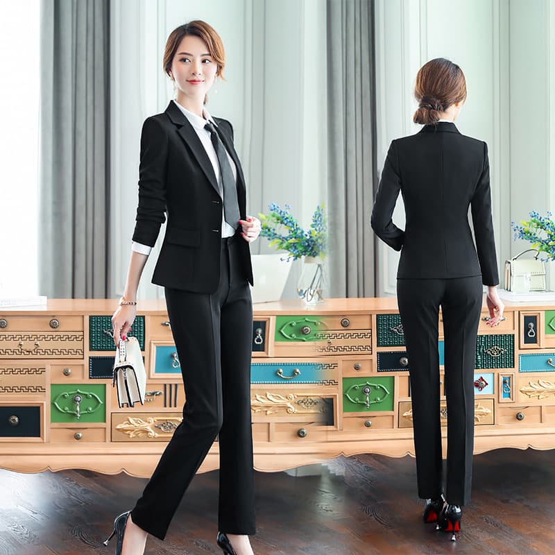 Women's Suit Set Premium Double-Breasted Formal Work Interview Business Suit