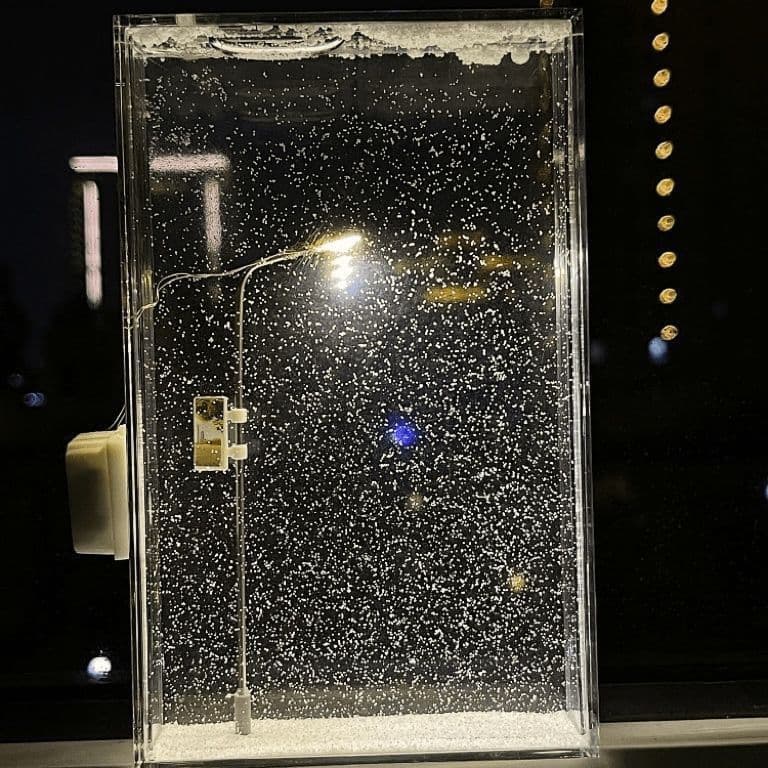 Snowy Night Flowing Hemp Night Light Snow Scene Street Lamp Handmade DIY Kit Valentine's Day Gift for Girlfriend Best Friend