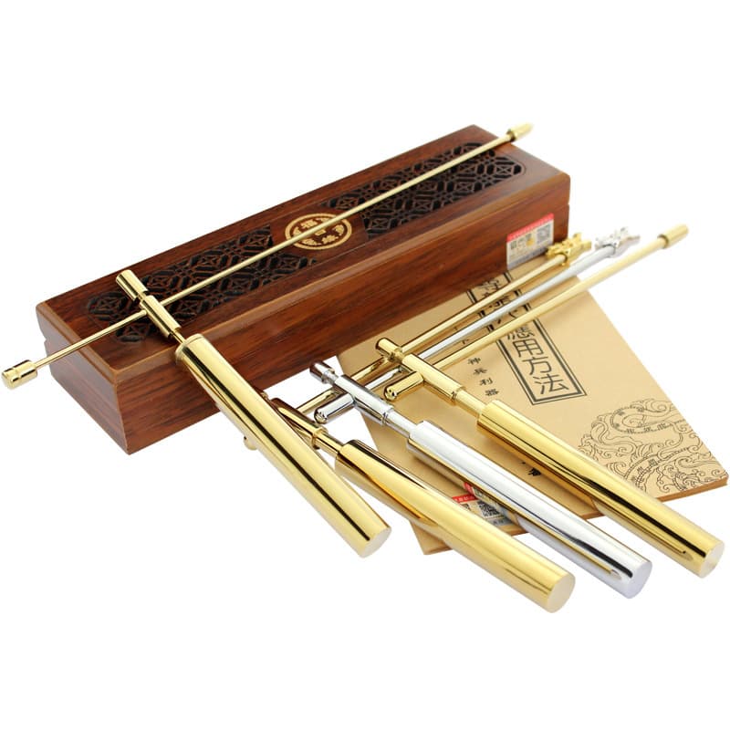 Pure Brass Dragon Seeking Ruler Detection Rod Earth Spirit Ruler (Box and Book Not Included, Additional Payment Required for Customization)