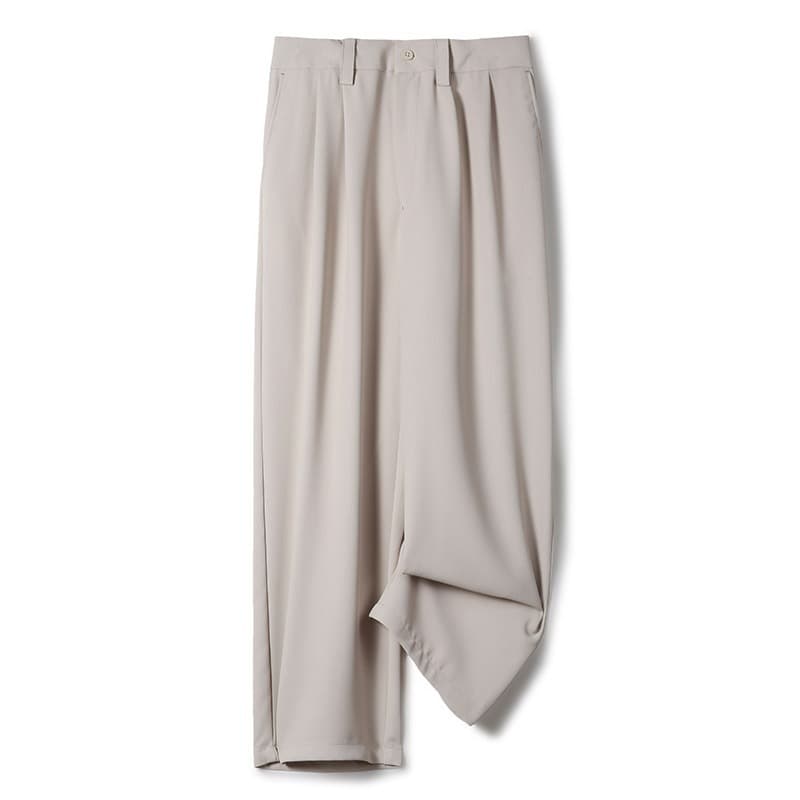 Large size summer thin trousers for men with drapey and high-end Naples casual cleanfit wide-leg suit trousers