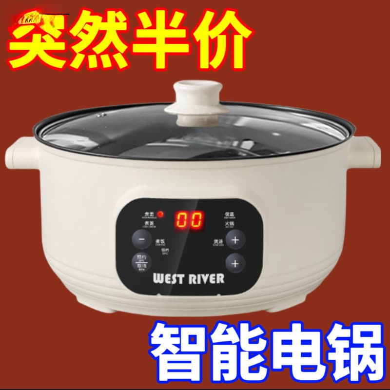 Household Electric Wok and Cooking Pot, Multi-Functional Electric Steamer and Cooker, Large Capacity, Free Shipping Wholesale