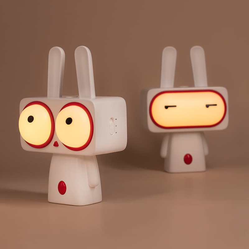 Bobi Rabbit Night Light Cute Cartoon Rabbit Night Light Rechargeable Night Light Big Eye Rabbit Ambient Light New Cute Rabbit