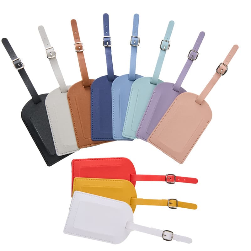 PU Luggage Tags - Multi-Colored Airplane Boarding Passes, Creative Suitcase Hangers, Leather Flip Cover Luggage Tags