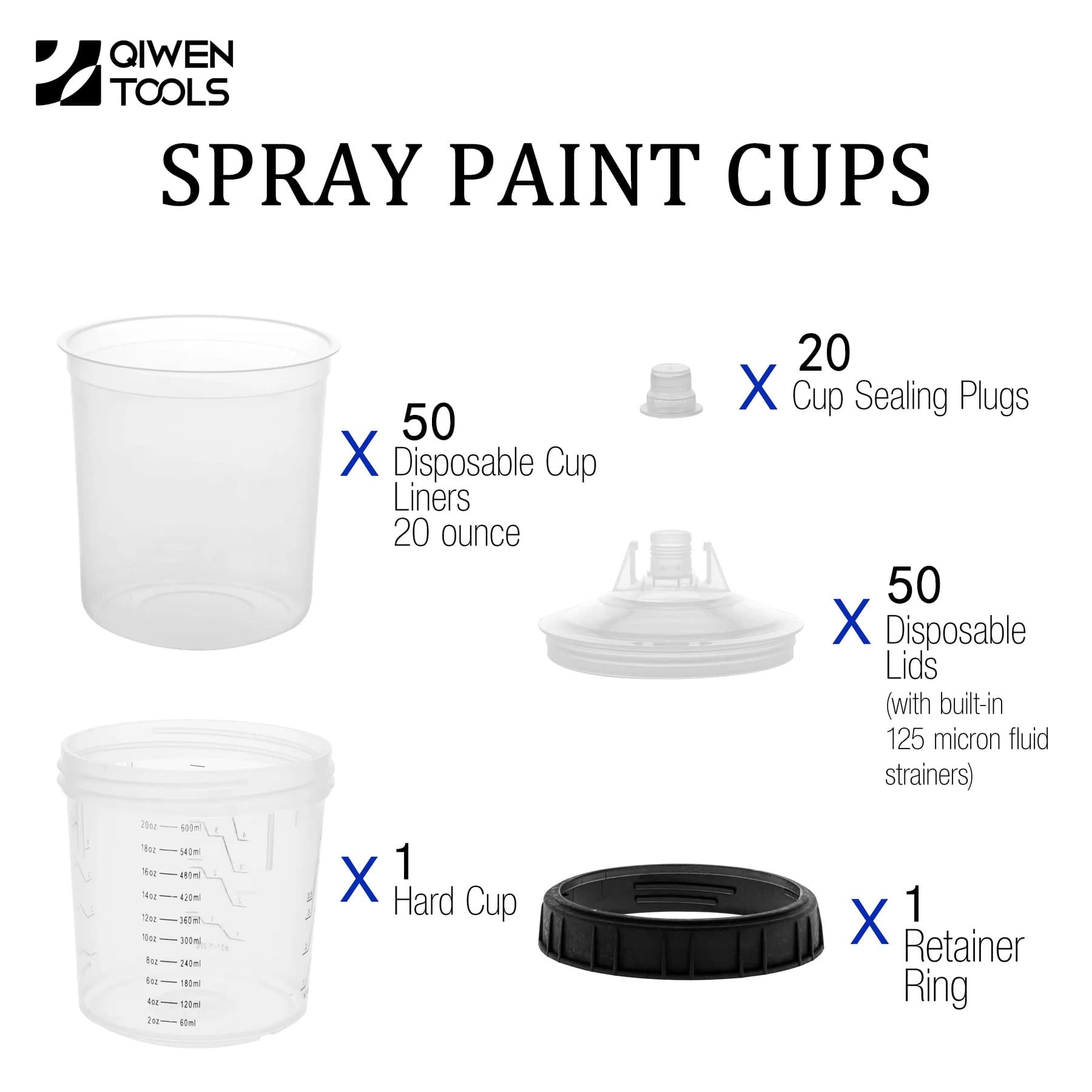 Car no-wash spray paint cup with precise scale seal cross-border exclusive plastic spray gun pot disposable spray paint pot