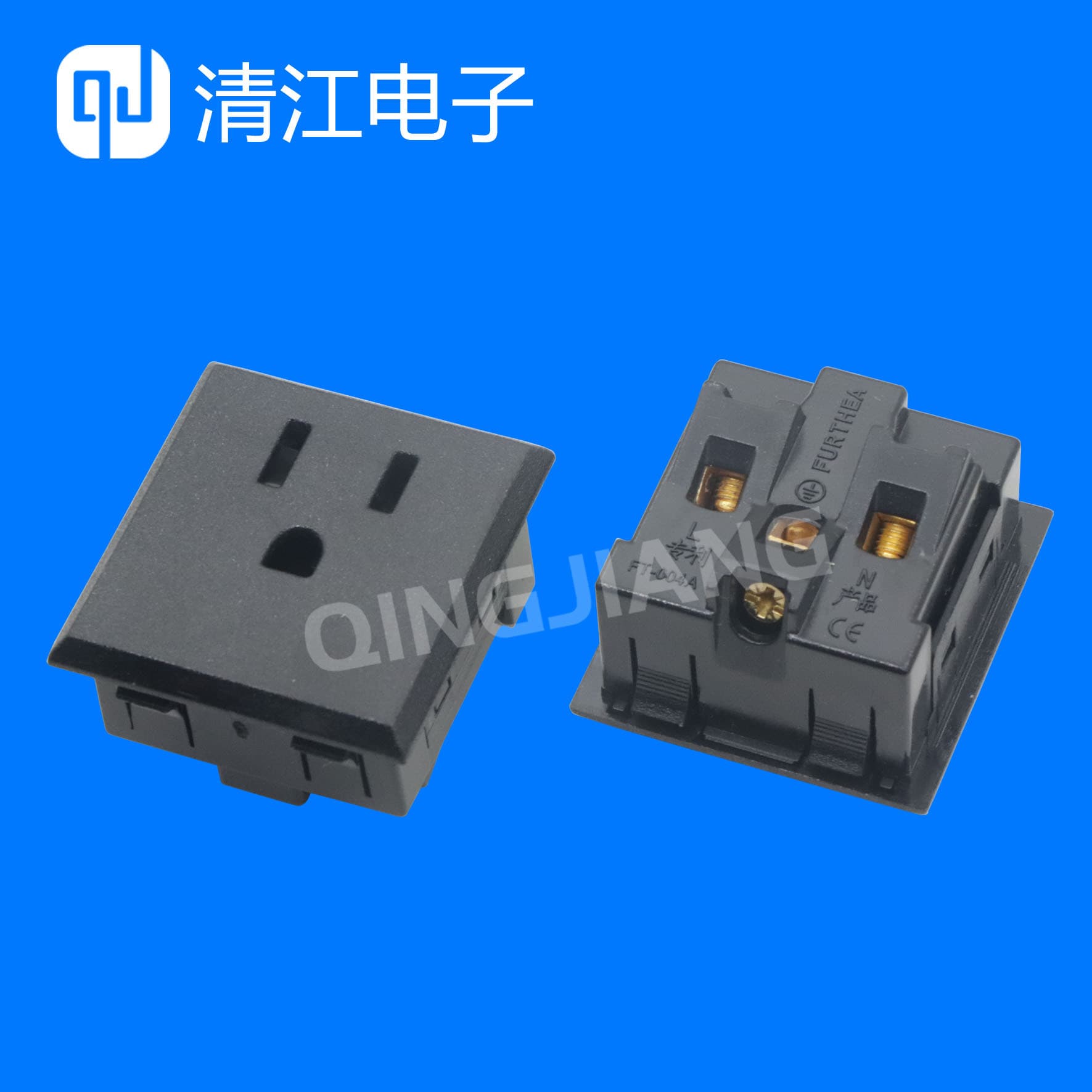 AC three-prong power socket, US standard card-type embedded desktop module, US standard rack-mount power socket.