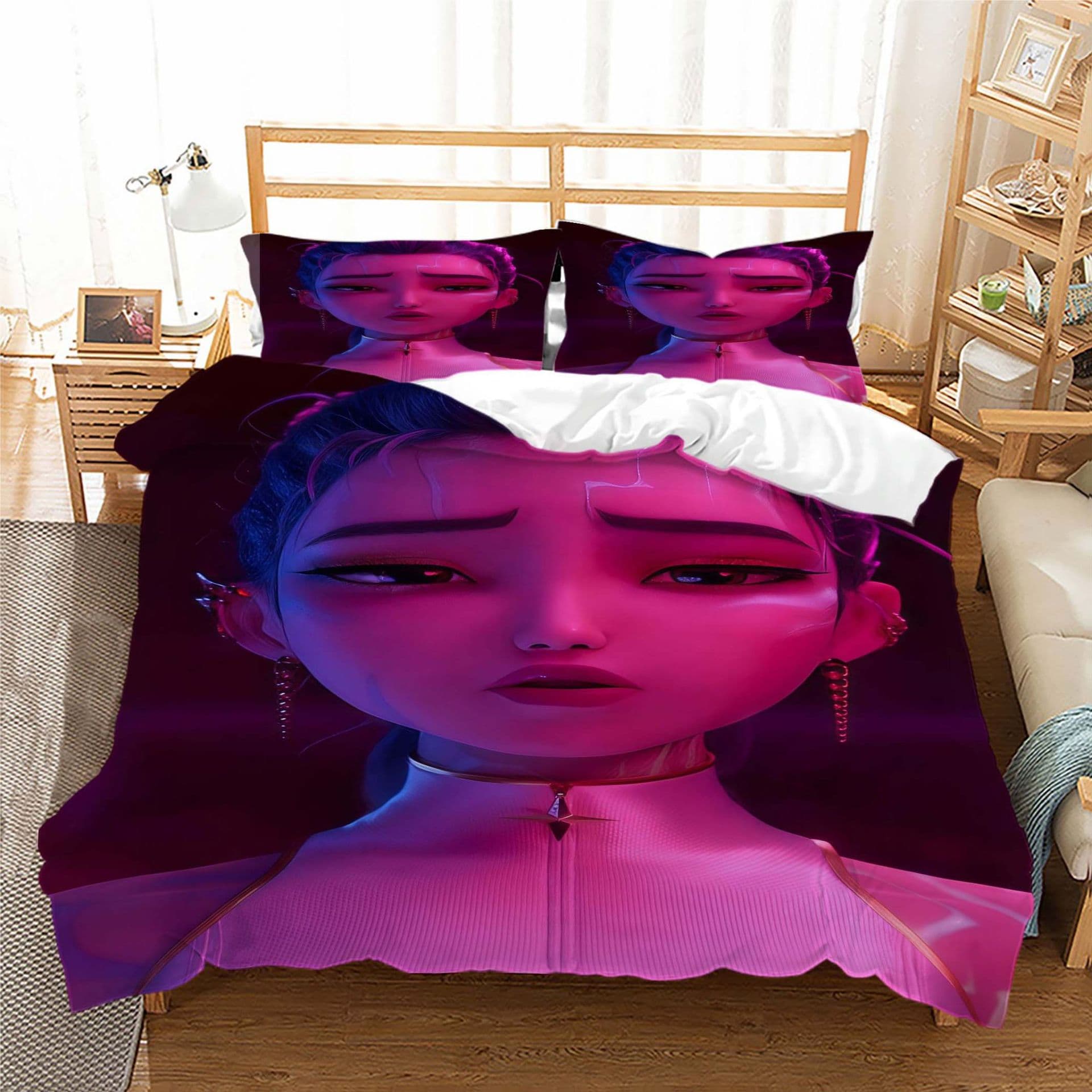 Amazon Cross-border Witch Hunter Series Bedding Set 3-Piece Foreign Trade 3D Digital Printing Currently in Production