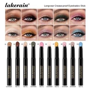 Cross-border lakerain Cream Eyeshadow Stick Gradient Eyeshadow Easy to Apply One-stroke Finish Lazy Eyeshadow