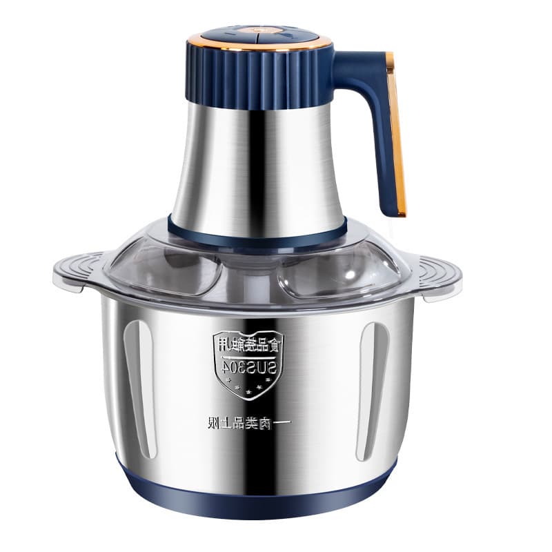 Custom Cross-Border Stainless Steel Meat Grinder Multifunctional Food Processor Vegetable Chopper Household Meat Grinder High-Power Meat Mincer