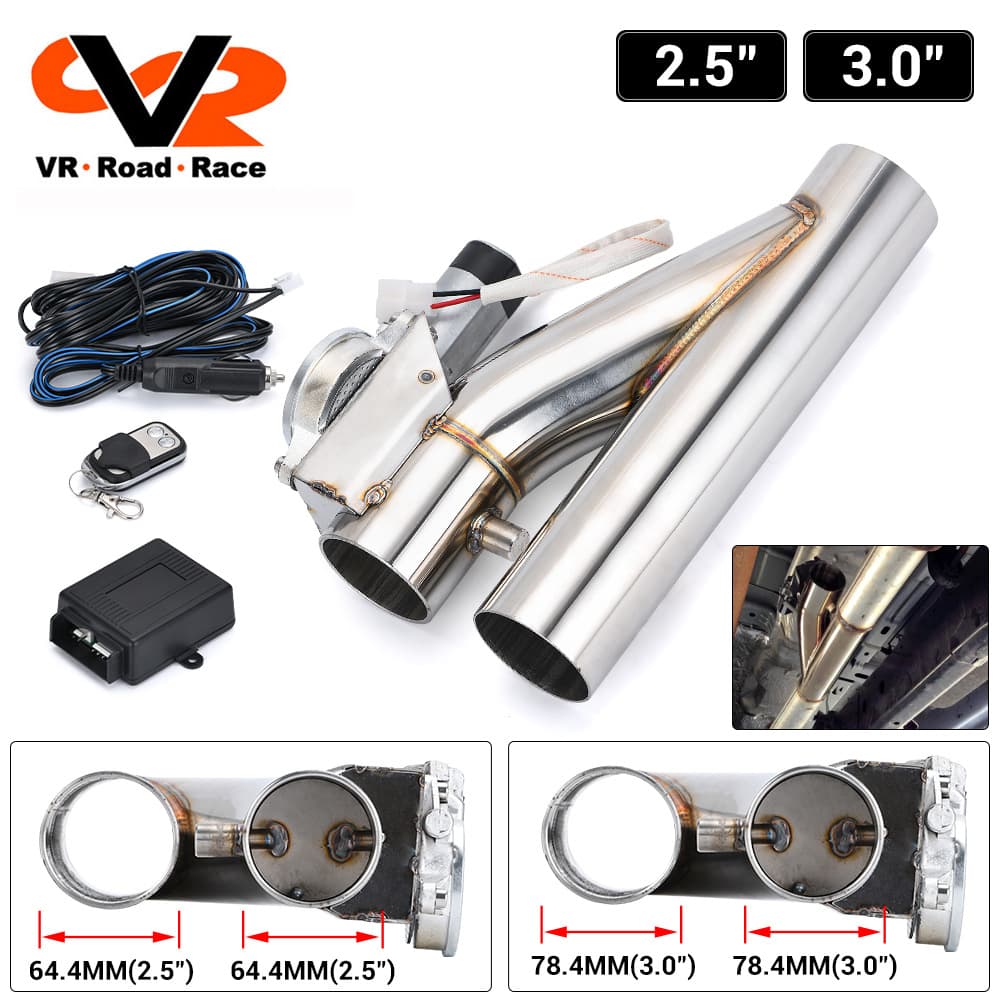 2.5-inch or 3-inch car modified Y-pipe electric stainless steel exhaust pipe