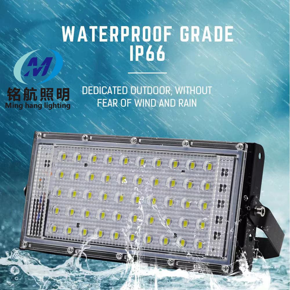 Manufacturer's Cross-border Hot-Selling LED Floodlight Module, 50W Outdoor Street Light with High Brightness, Waterproof, and Lightning Protection Features
