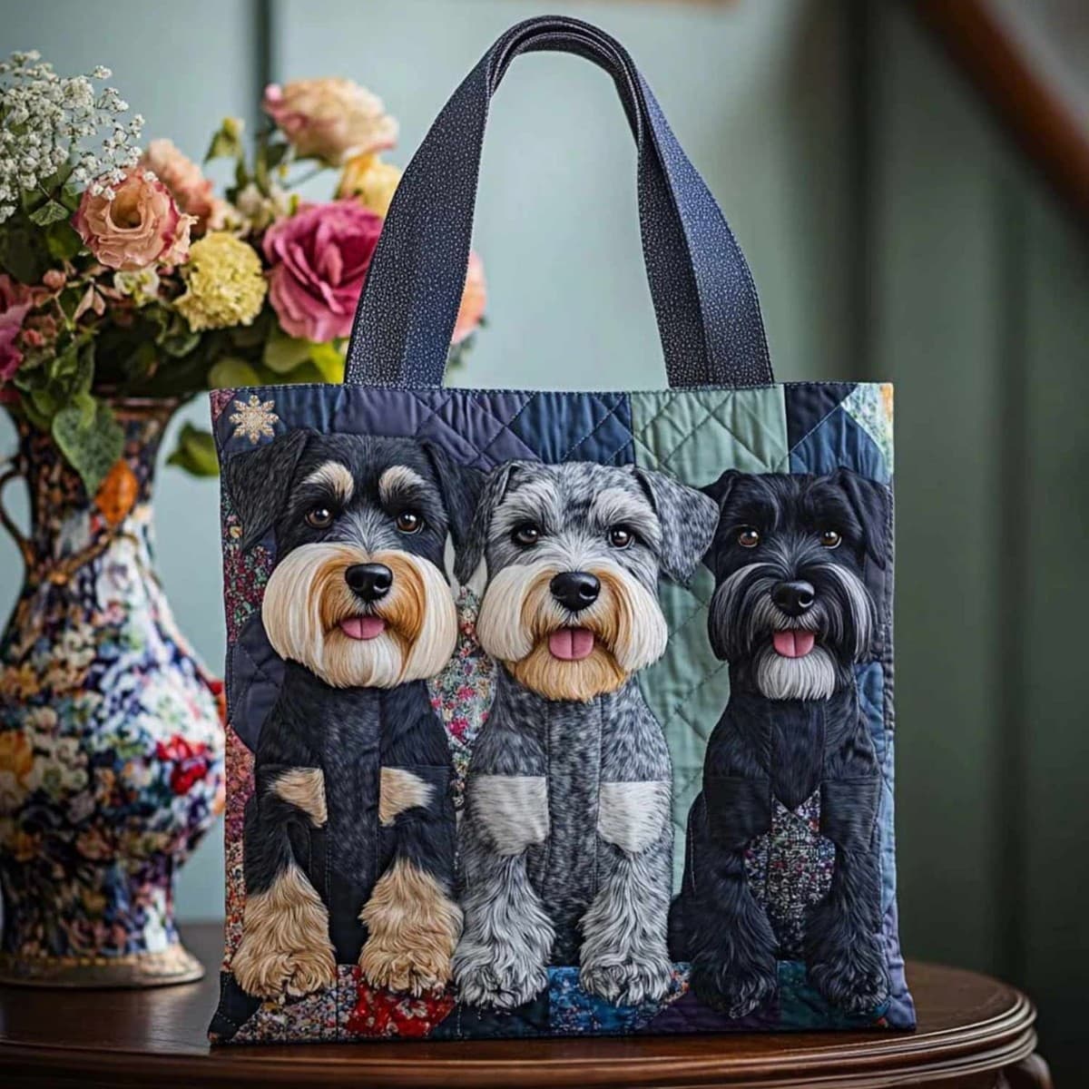 2026 cross-border independent station Amazon new handbag digital printed handbag fashion quilted tote bag