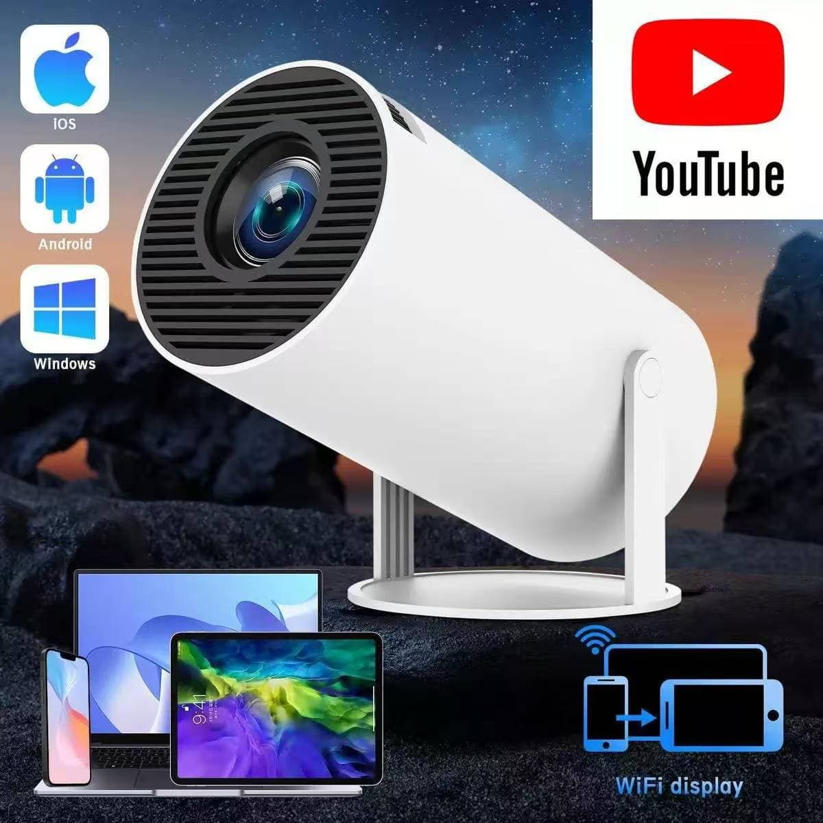 Cross-border best-selling HY300 projector Home mini high-definition portable projector supports wireless same-screen projector