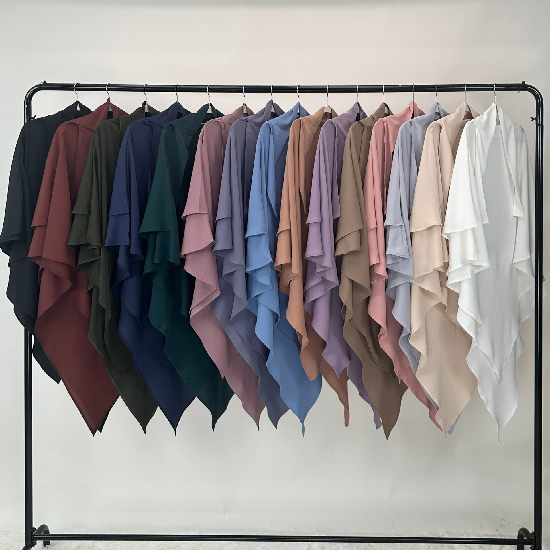 Cross-border Xiyin Temu Malay solid color shawl hijab women's double layer headscarf
