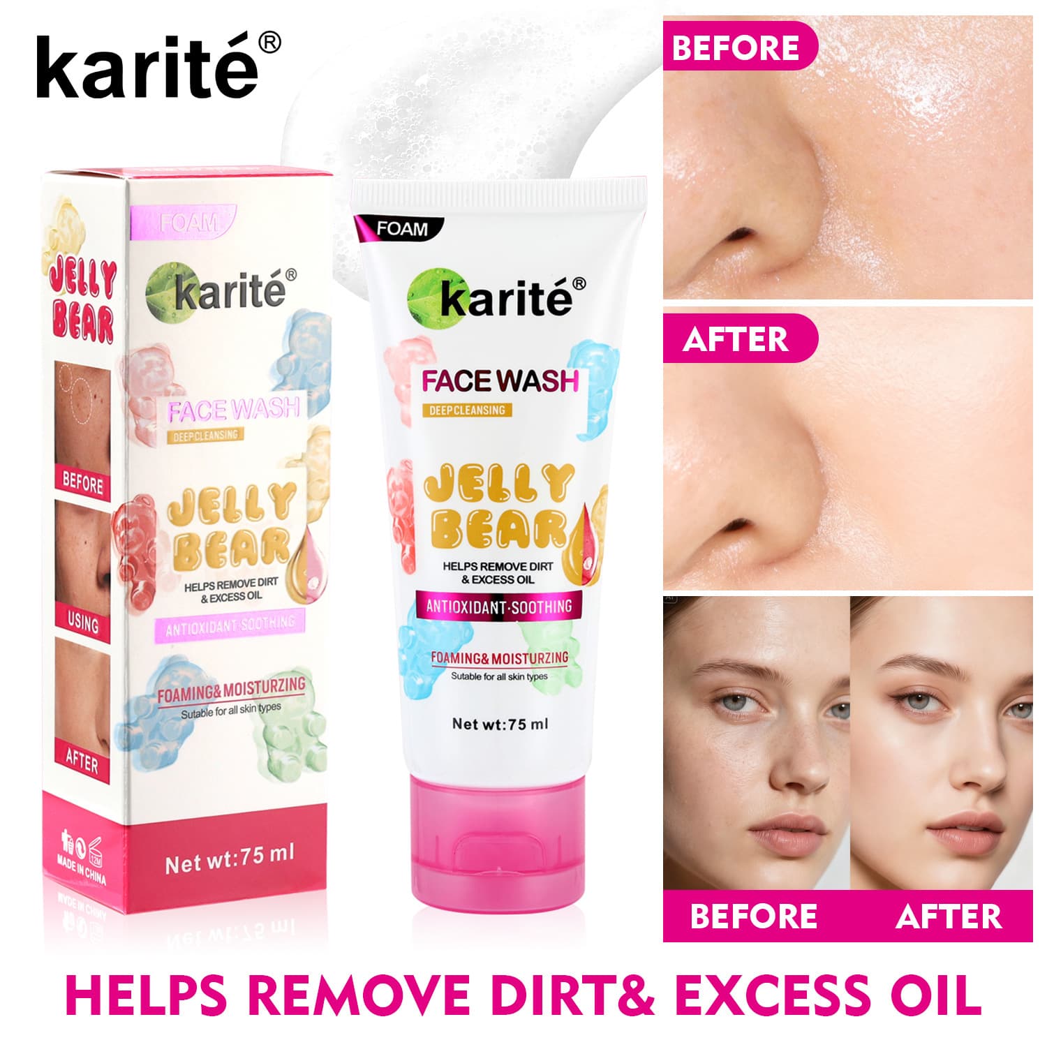 KissBeauty Cross-Border Facial Cleanser Moisturizing Cleansing Milk Hydrating Deep Clean Face Wash Factory Wholesale