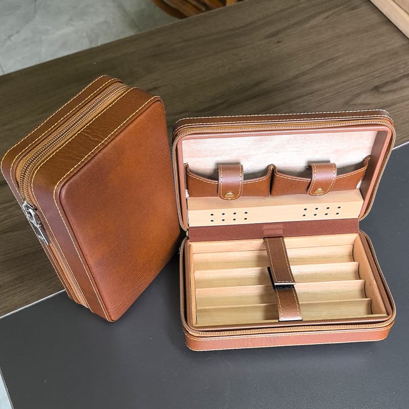 Wholesale Large Capacity Cigar Box Storage Case, Men's Business Luxury Premium Cigar Collection Gift Box, Drop Shipping