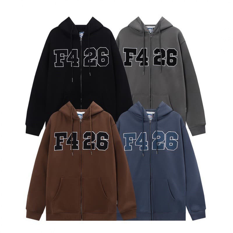 2026 Long Zipper Hoodie Sweatshirt Couple Unisex Zip-Up Comfortable Loose Top Zip Hoodie Jacket