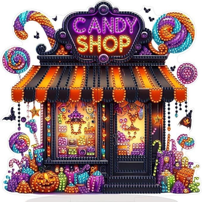 5D Diamond Art Painting Kit for Desktop, Double-Sided Desktop Decoration with Special-Shaped Rhinestones