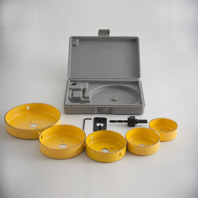 Professional Woodworking Hole Cutter Set, 8-Piece Spray-Painted with Ground Teeth for Thin Wood, PVC Board, and Cross-Border Downlight Drills