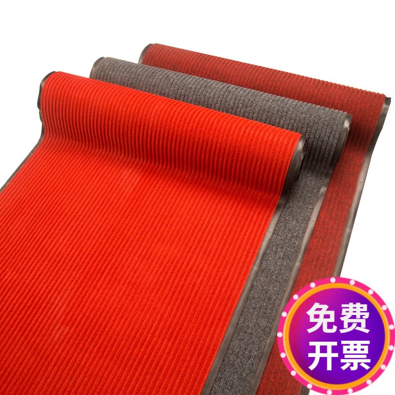 Hotel shopping mall thickened floor mats waterproof entrance red and gray carpet welcome commercial door mats non-slip aisle restaurant stairs