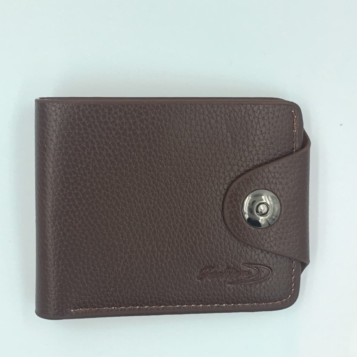 Men's wallet short buckle PU leather wallet folding card holder men's business wallet casual wallet