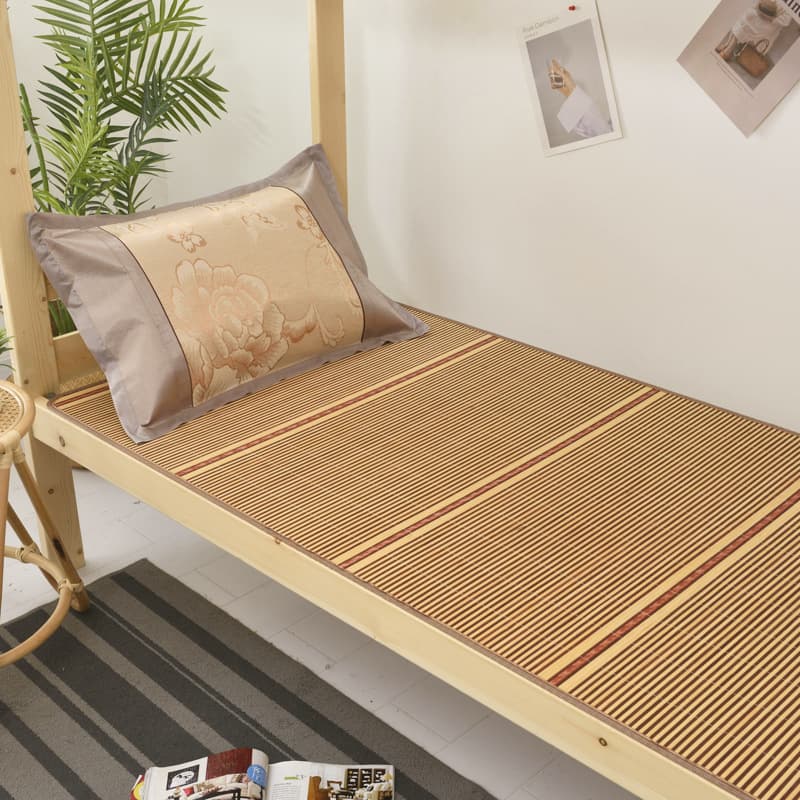 Spring-Summer New Student Dormitory Bamboo Mat Dual-Sided Usable Military Training School Bunk Bed Mat Home Use Foldable Mat