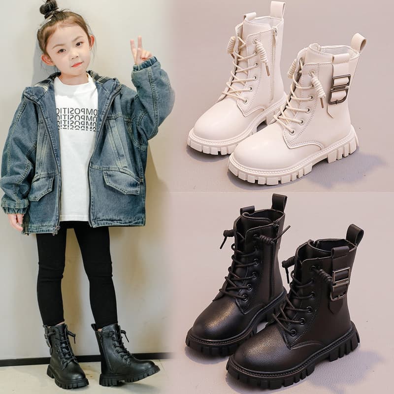 Girls' short boots autumn and winter 2026 new Korean style British style children's Martin boots for big children and girls princess leather boots
