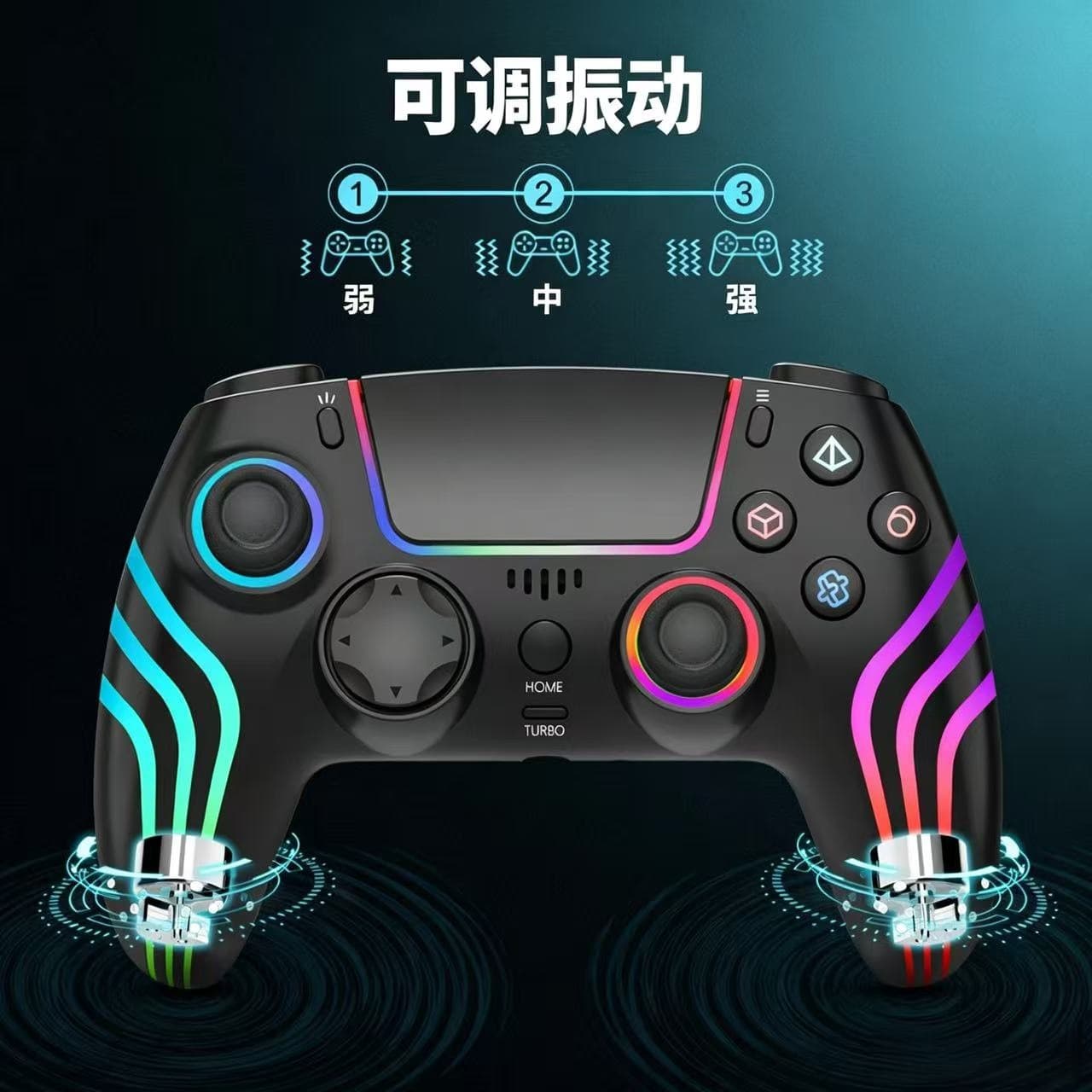 Wireless Hall Effect Joystick Game Controller for PS5/PC/Steam with Motion Sensing, Bluetooth Gamepad