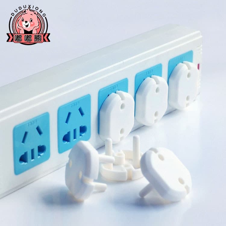 Dudu Bear European Standard Child Safety Protection Socket Plug European Style Baby Anti-Shock Two-Phase Power Cover