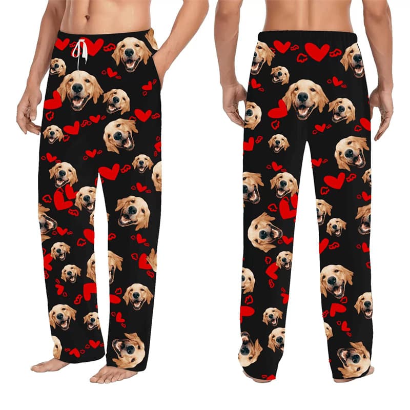 Cross-border Amazon 3D Digital Print Home Pajama Pants Unisex Loose Long Pants Couple Style Flannel