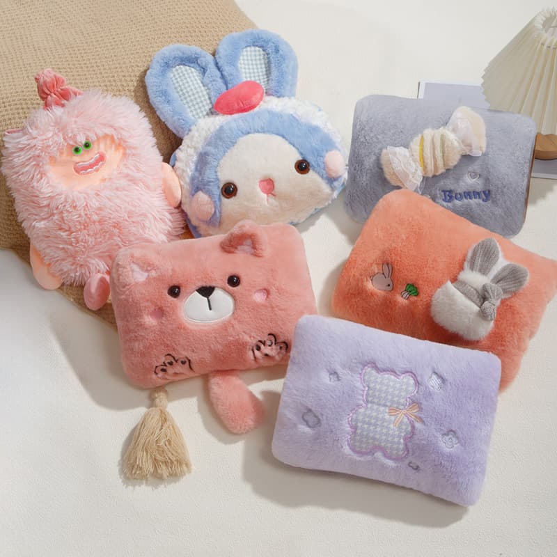 Electric Hand Warmer Hot Water Bag, Charging Auto Power Off, Cute Cartoon Plush Hand Warmer, Warm Pad Wholesale