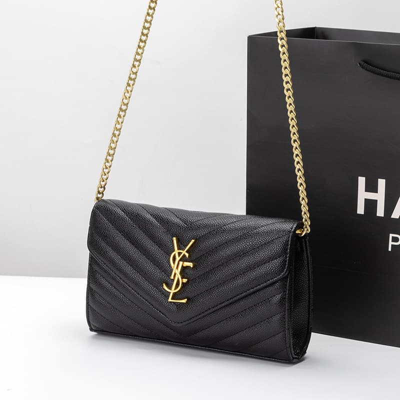 Mini Bag 2026 New Style Caviar DIY YSL Fashion Shoulder Underarm Bag for Women Crossbody Chain Envelope Bag