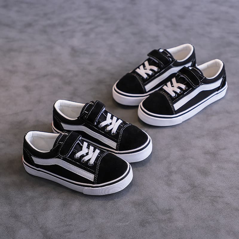 Children's Canvas Shoes Boys Cloth Shoes Girls Board Shoes 2025 New Plaid Versatile Girls Shoes Toddler Student Shoes