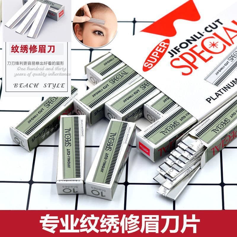 Stainless Steel Eyebrow Razor Blades, Eyebrow Shaping Tool, Sharp Disposable Eyebrow Razor, Wavy Eyebrow Razor