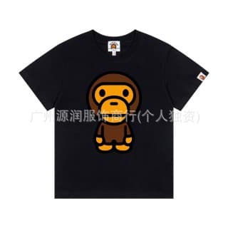 Cross-border children's clothing BAPE camouflage big monkey summer clothing for men, women and middle-aged children cotton short-sleeved T-shirts fashionable and casual
