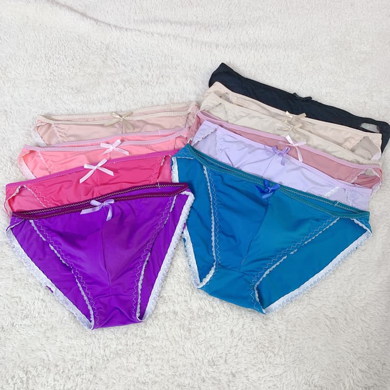 Fashionable, soft and comfortable ice silk low-waist U-convex men's underwear, elastic breathable and sexy men's bag briefs