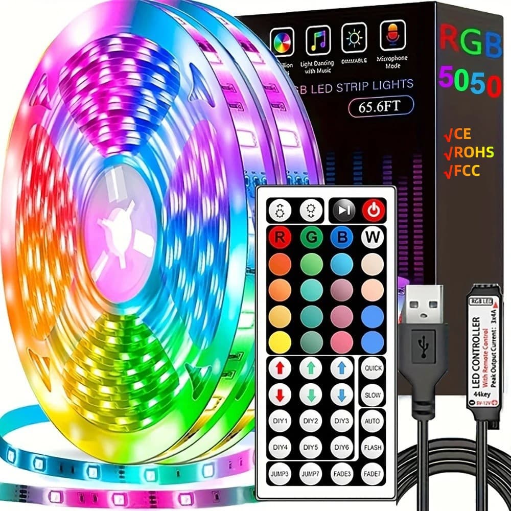 Cross-border wholesale 5050 complete set of light strips set modern simple aisle light USBwifi smart LEDRGB light strip