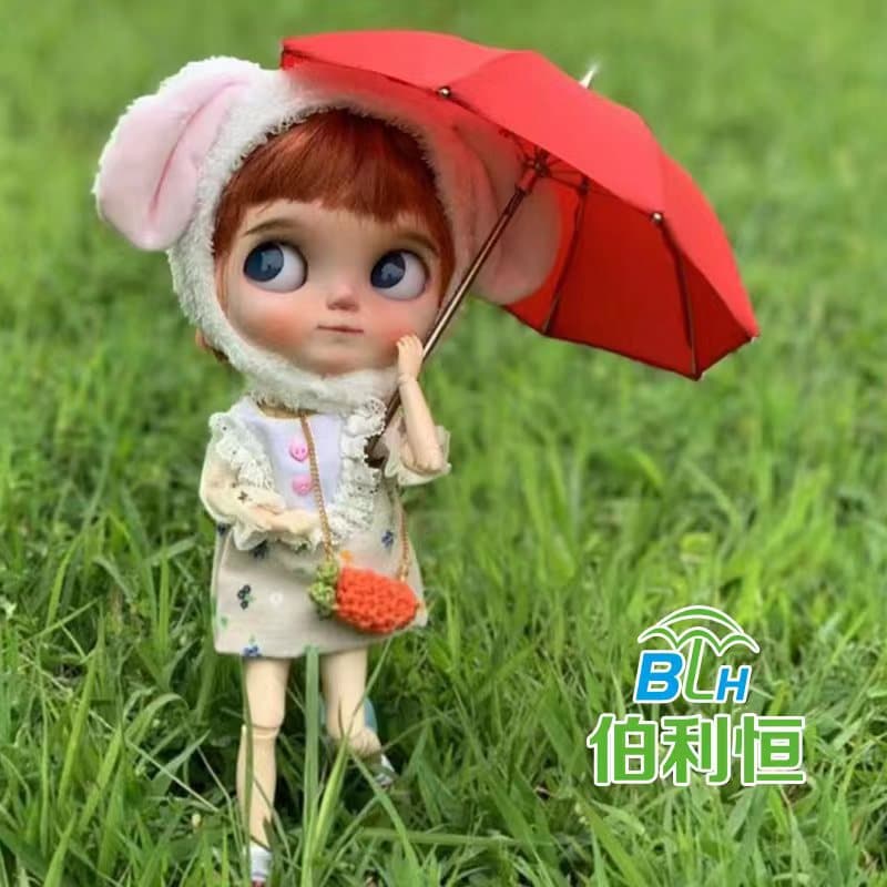 In Stock BJD Doll Mini Toy Umbrella 1/8 1/12 Scale Openable Prop Umbrella OB11 Blythe