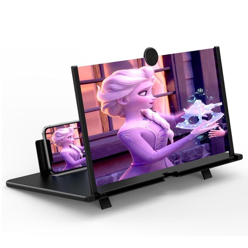 12-inch Screen Magnifier 3D HD Phone Magnifier with Foldable Phone Stand and Screen Amplifier