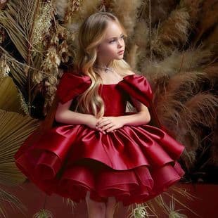 Cross-border Export Girls' Tulle Princess Dress Birthday Party Gown Piano Host Performance Costume Stylish Dress