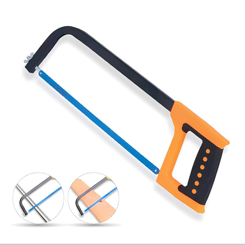 Authentic Manual Steel Saw Frame, 300mm Thick Handheld Home Cutting Hacksaw Bow, Metal Hand Saw, 12-inch Steel Saw