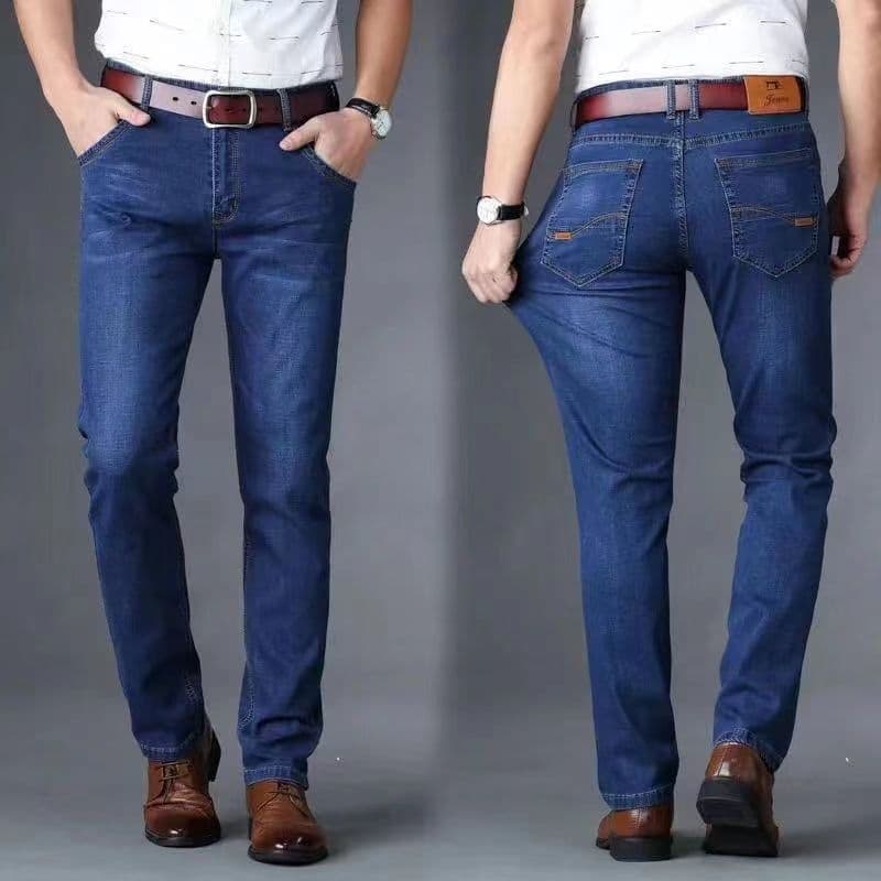 Tianqin Jeans Men's Four Seasons New High Waist Straight Loose Men's Jeans Trendy Handsome Casual Pants Men's Wear