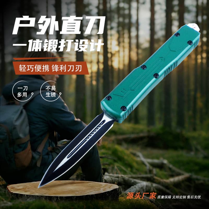 Green Outdoor Folding Knife Sharp Portable Utility Knife High Hardness Field Survival Portable Knife Factory Wholesale