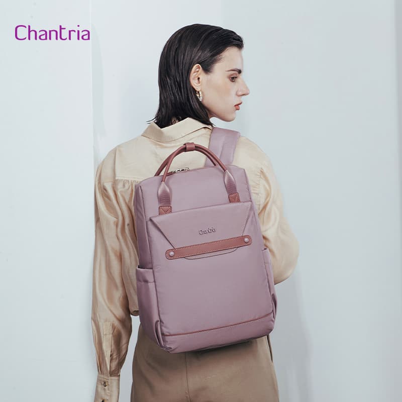Chantria women's backpack, sophisticated and stylish small backpack, suitable for college students, commuting, laptop bag, casual school bag.