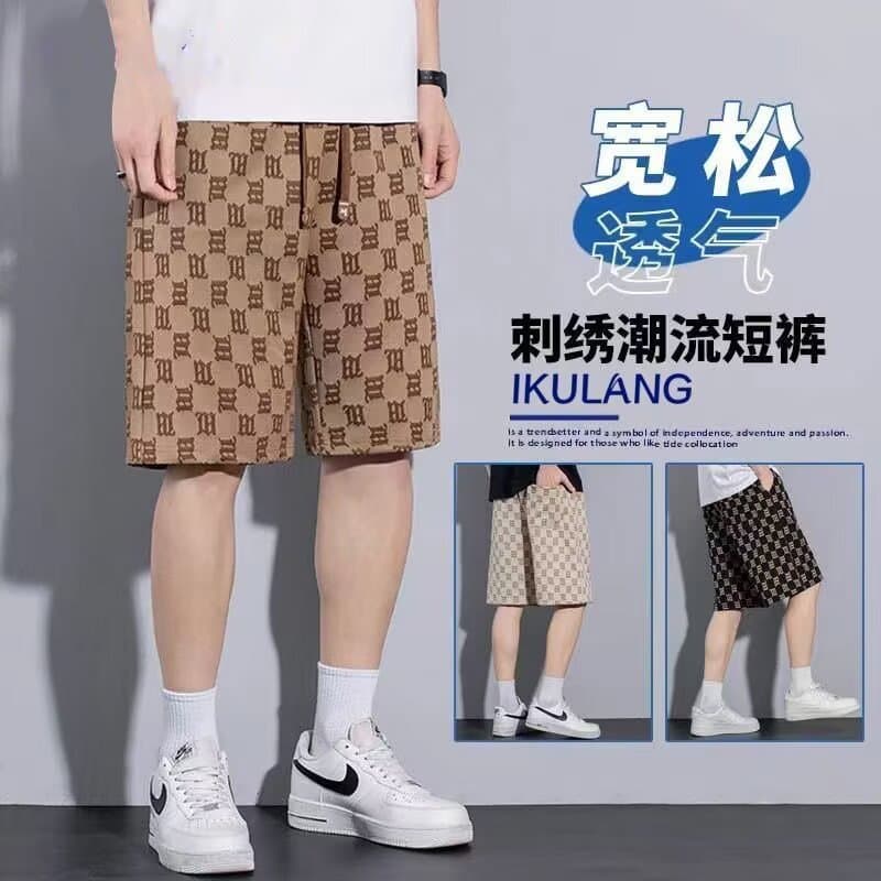 Men's Summer Ice Silk Shorts, Thin, Breathable, Quick-Dry, Loose Casual Sports Straight-Leg Cool Street Style Five-Point Pants