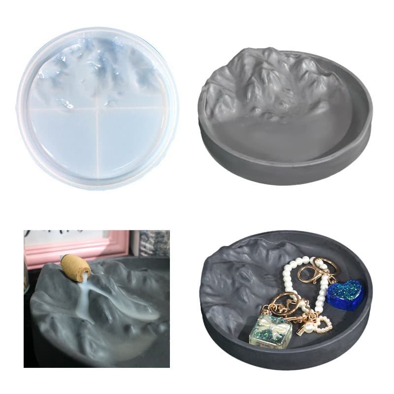 DIY Epoxy Resin Mold Mountain Range Plate Storage Tray Silicone Mold Mirror Ornament Mold Cross-Border Supply